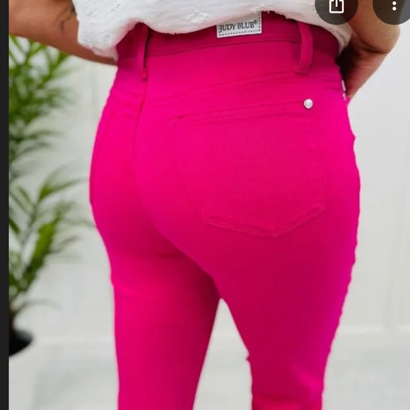 Judy Blue Hot Pink Slim Fit High Rise Stretch Skinny Jeans / Pants Size 7/28 - Picture 2 of 10